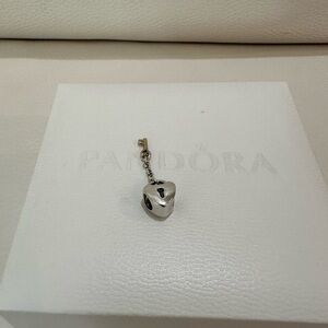 Pandora Heart Lock with Gold Key Charm